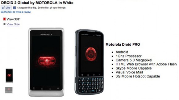 Droid 2 Global and Droid Pro