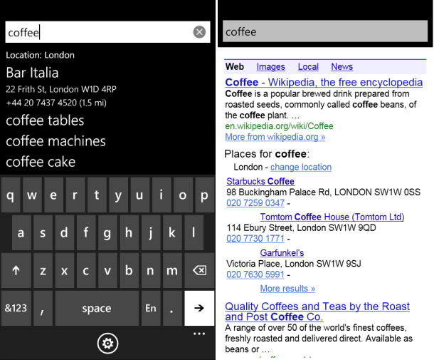 Google Search for WP7