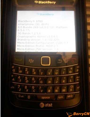 AT&T BlackBerry Bold 9780