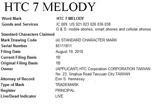 HTC 7 Melody