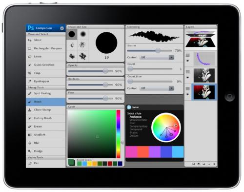 Adobe Photoshop mock up on iPad
