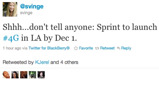 Sprint Tweet