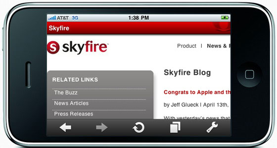 Skyfire for iPhone