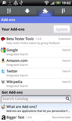 Mozilla Firefox 4 Mobile beta 3 for Android