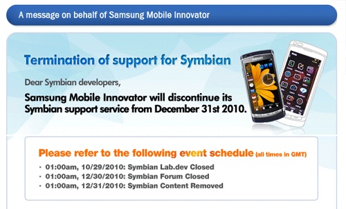 Goodbye Symbian support