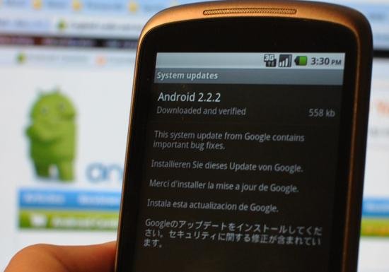 Nexus One Android 2.2.2 update