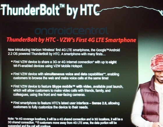 Verizon HTC Thunderbold 4G training material