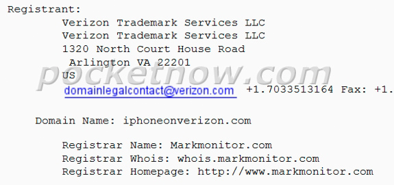 Verizon iPhone domain name purchase