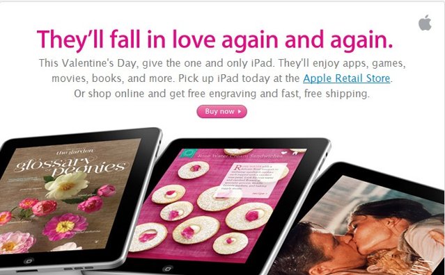 iPad Valentine's Day ad