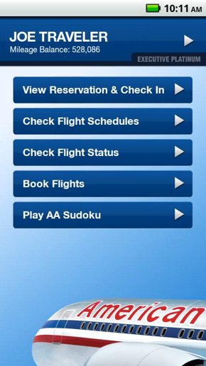 American Airlines Android app